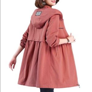 Rust Red Rain Jacket